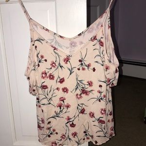 floral cold shoulder top